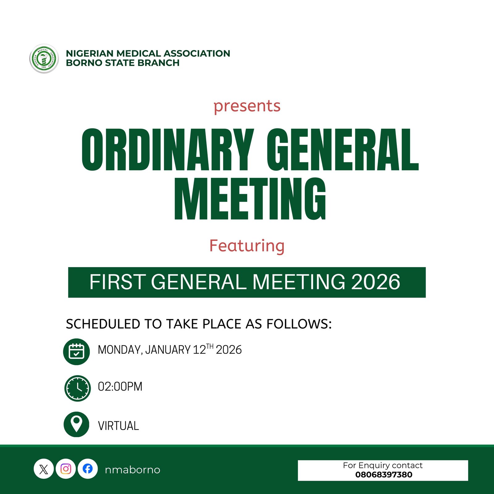 Invitation: 1st Ordinary General Meeting (OGM) – 2026